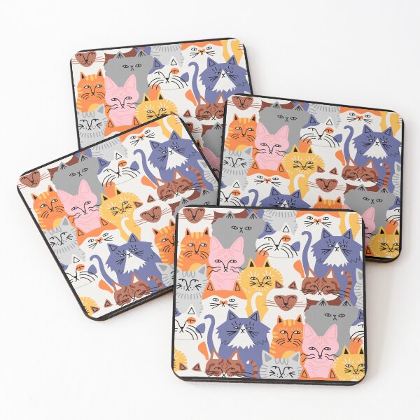Item preview, Cat Faces Pattern designed and sold by PrintPortal.