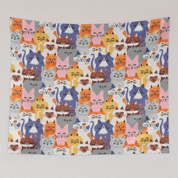 Item preview, Cat Faces Pattern designed and sold by PrintPortal.