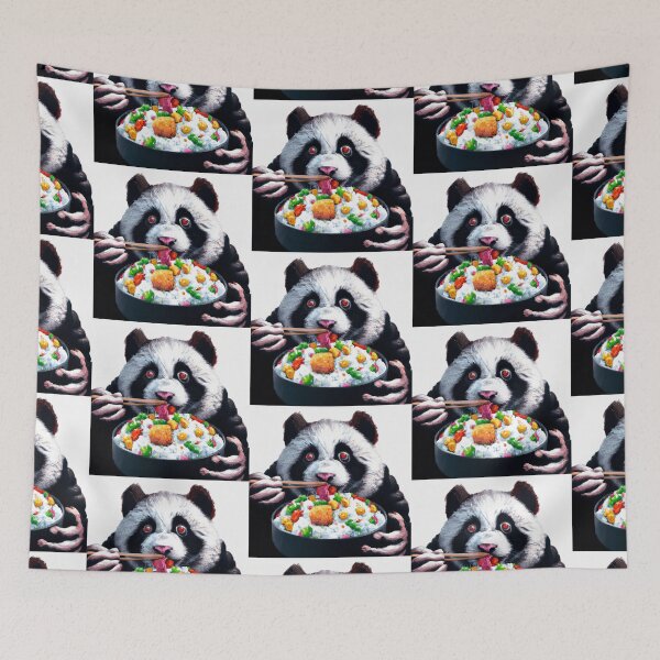 Item preview, Panda Snacks on Shrimp Fried Rice (V2) designed and sold by Lilieae.