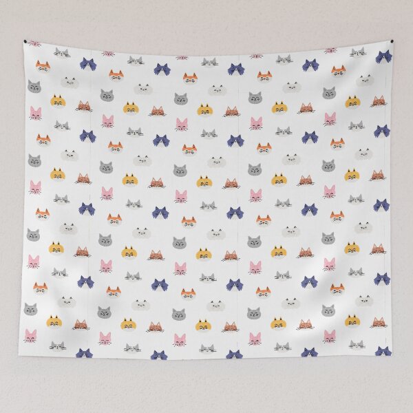 Item preview, KItten Faces Pattern designed and sold by PrintPortal.