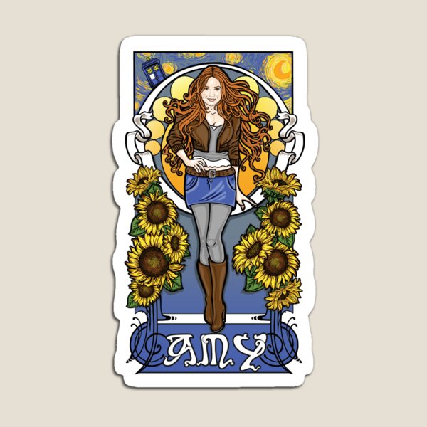 The Girl Who Waited (Amy under a Van Gogh sky) Magnet