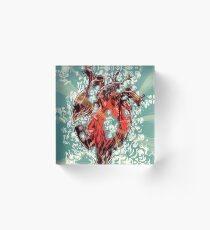 Heart Explosion Acrylic Block