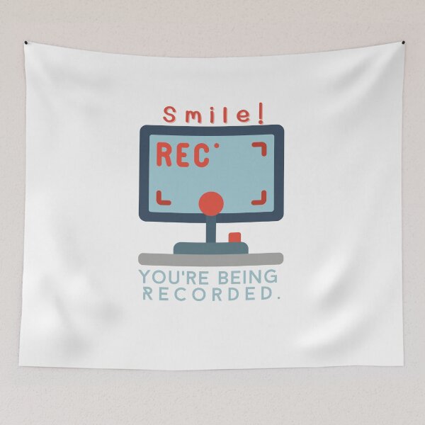 Item preview, Smile! You're Being Recorded. Anti Surveillance privacy. designed and sold by LadyHustle.