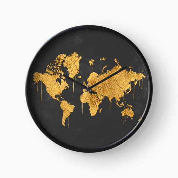Item preview, Gold World Map designed and sold by LadyViolet.