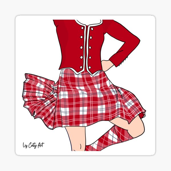 Item preview, Highland Dancer Red Kilt designed and sold by LizCaityArt.