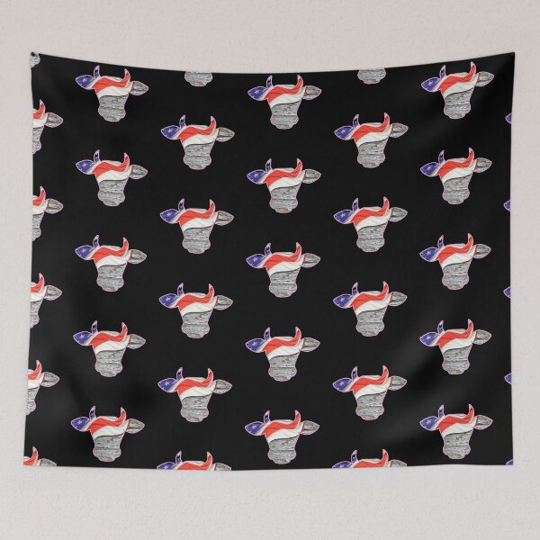 Item preview, Patriotic USA Flag Cow Silhouette designed and sold by FarmsteadAcers.