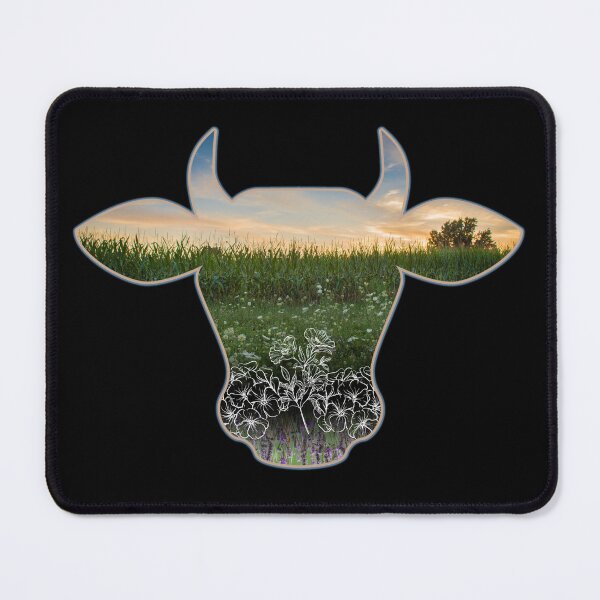 Item preview, Peaceful Sunrise on the farm inside a Cow Silhouette designed and sold by FarmsteadAcers.