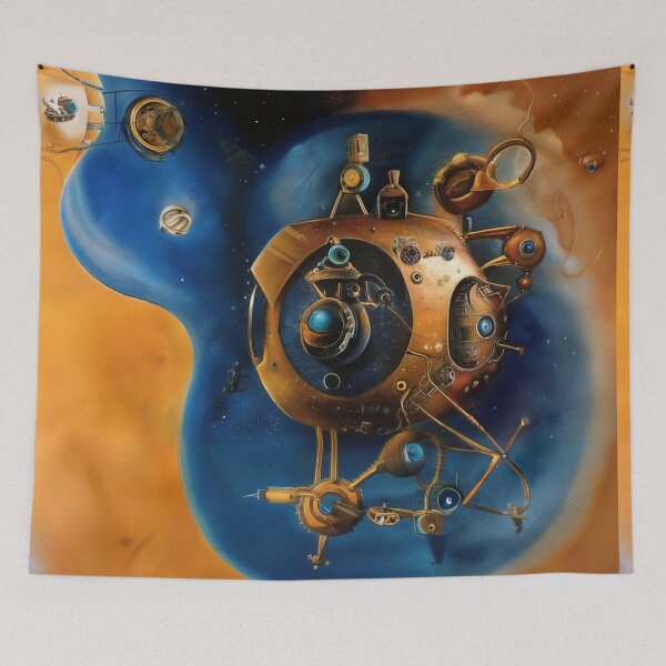 Item preview, Alien bathyscaphe in deep space, AI art designed and sold by Dendros-Studio.