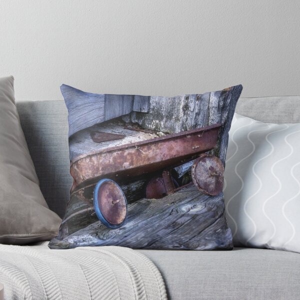 Item preview, Left and Forgotten a little rusty red wagon  designed and sold by MarniePatchett.