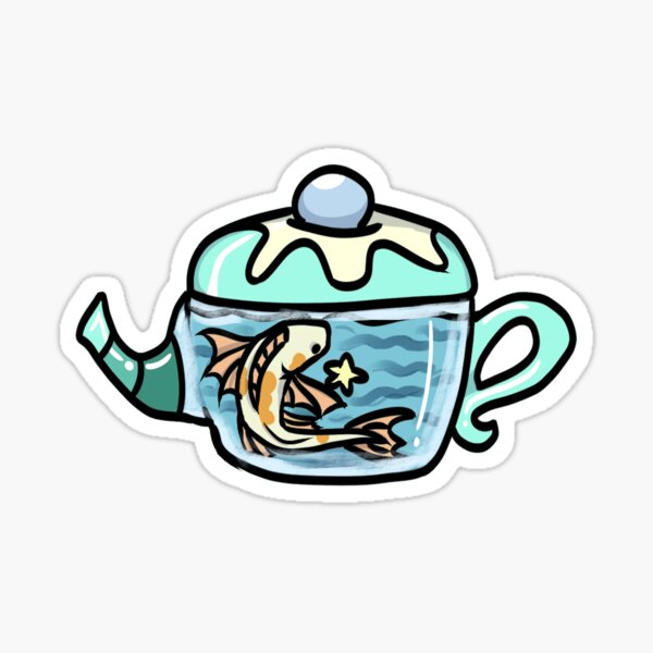 Cute Blue Tea Pot - Play Time | Sticker