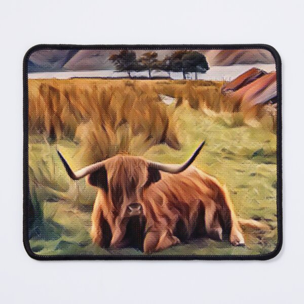 Item preview, Resting Brown Highland Cow Long horned designed and sold by FarmsteadAcers.