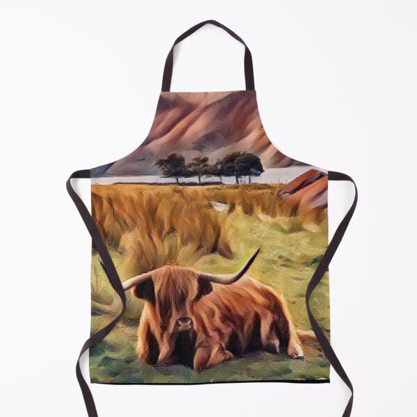 Item preview, Resting Brown Highland Cow Long horned designed and sold by FarmsteadAcers.