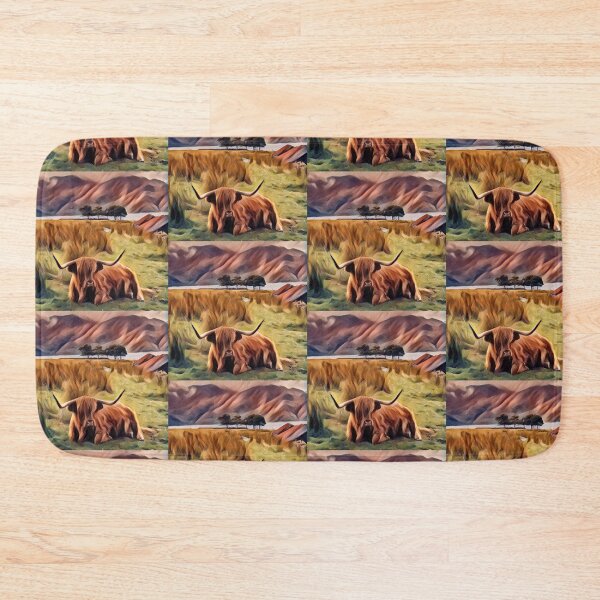 Item preview, Resting Brown Highland Cow Long horned designed and sold by FarmsteadAcers.