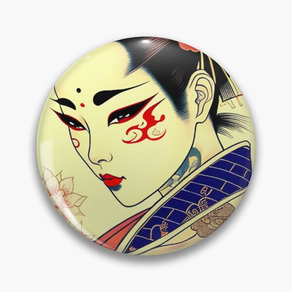 Item preview, Geisha Portrait in Traditional Japanese + Anime Style designed and sold by Ellen Davis.