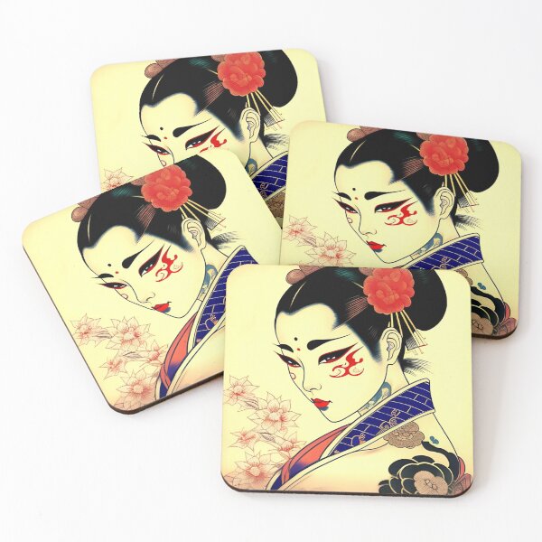 Item preview, Geisha Portrait in Traditional Japanese + Anime Style designed and sold by Ellen Davis.