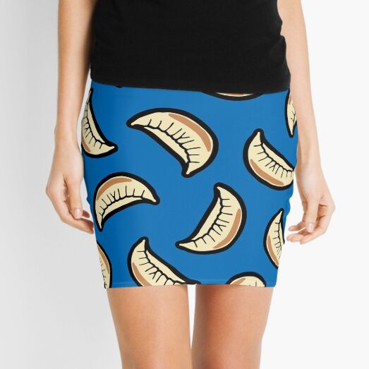 Gyoza Dumpling Pattern Mini Skirt