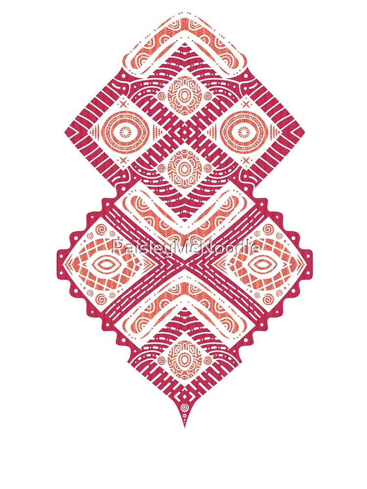 Tribal Totem in Viva Magenta and Apricot Kids T-Shirt for Sale by  PaisleyMcNoodle