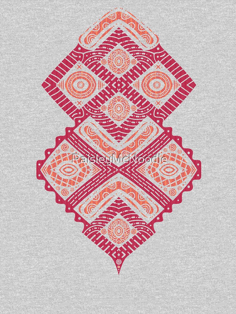 Tribal Totem in Viva Magenta and Apricot Kids T-Shirt for Sale by  PaisleyMcNoodle