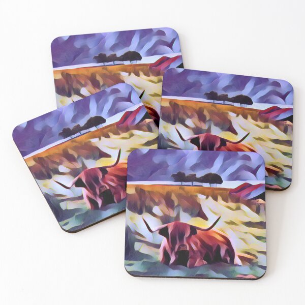 Item preview, Abstract Highland Cow Artwork designed and sold by FarmsteadAcers.