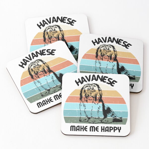 Item preview, Havanese Make Me Happy: Retro Design for Dog Lovers with Vintage Flair! designed and sold by HavaHug.