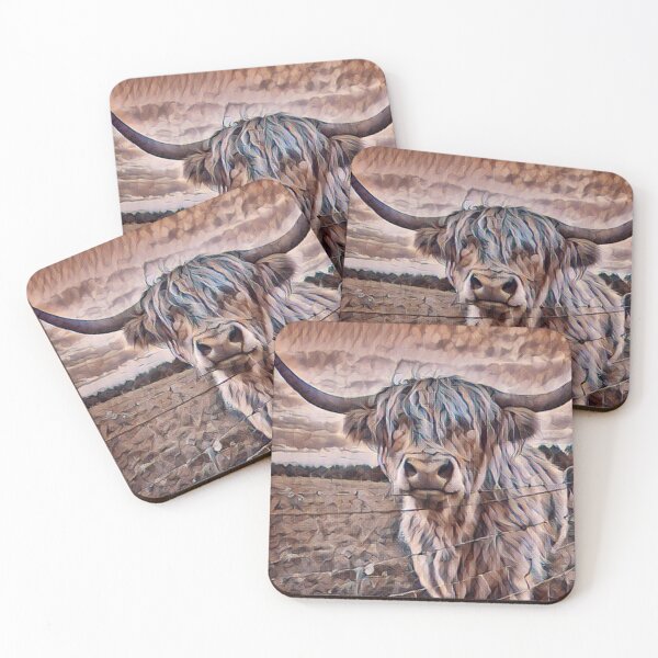 Item preview, Happy Highland Cow Painting designed and sold by FarmsteadAcers.
