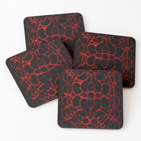 Artikelvorschau, Veda Gothic Kirchenfenster schwarz und leuchtend flammenorange rot - Design by Veda entworfen und verkauft von kattakitty.