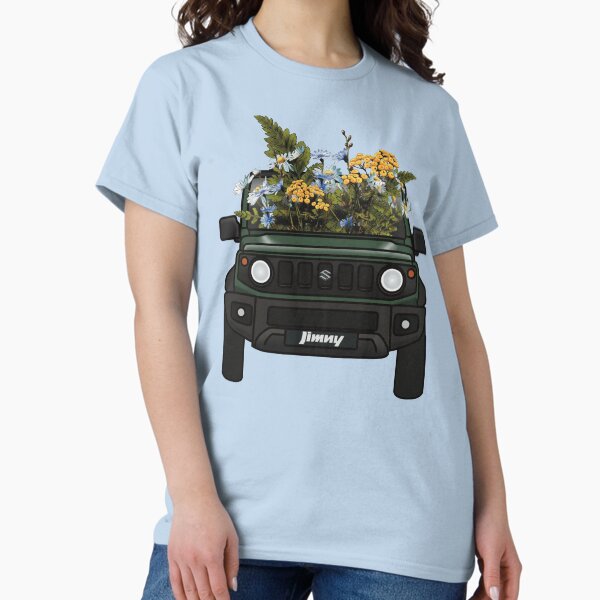 Vista previa del artículo con la obra «Suzuki Jimny (Jungle Green) Flores silvestres», diseñado y vendido por Kiah Rose Creative.