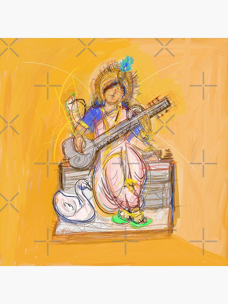 goddess saraswati abstract painting | Saraswati abstract painting