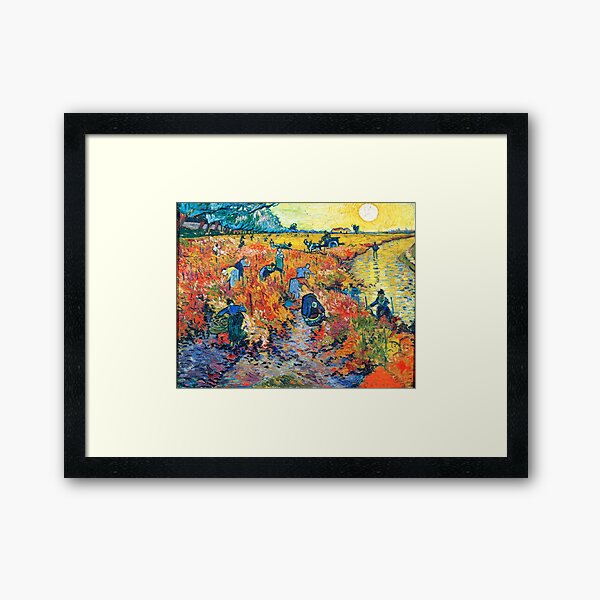 Vincent Van Gogh - Le vignoble rouge. Impression encadrée