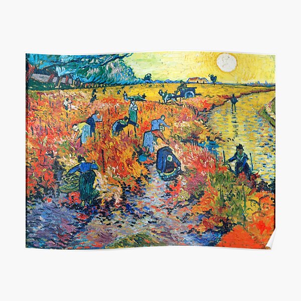 Vincent Van Gogh - The Red Vineyard. Poster