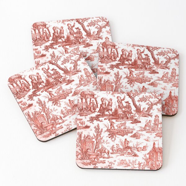 Item preview, Kosher Meat Red Toile de Jouy - Kosher Meat designed and sold by thekosherhub.