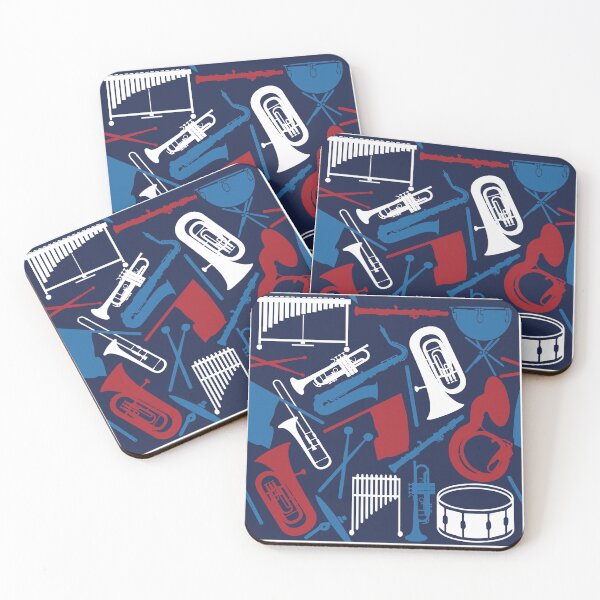 Item preview, Marching band red white and blue pattern designed and sold by kspfeif.