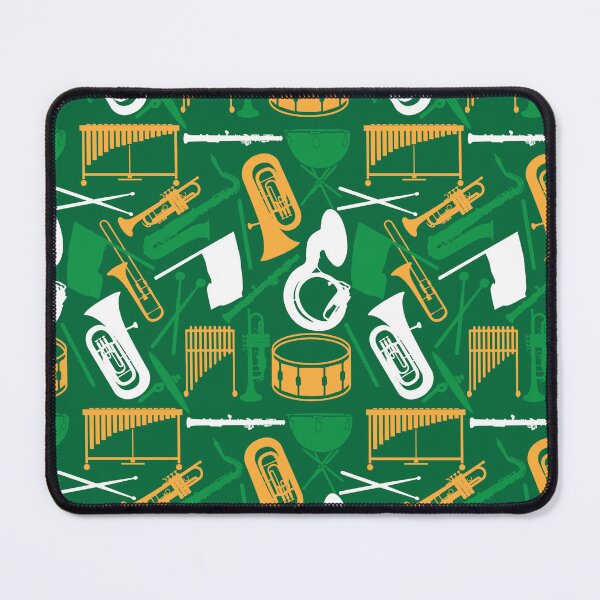 Item preview, Marching band green and gold pattern designed and sold by kspfeif.