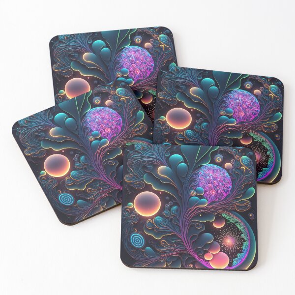 Item preview, Organic Neon Flower - Abstract  designed and sold by CometsPawPrints.