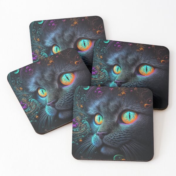 Item preview, Neon Cat - Abstract - Beautiful Eyes designed and sold by CometsPawPrints.