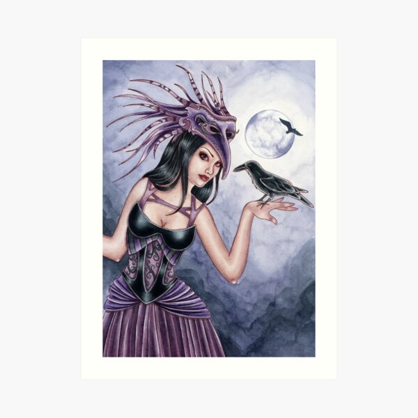 Rayne - Raven Witch Art Print