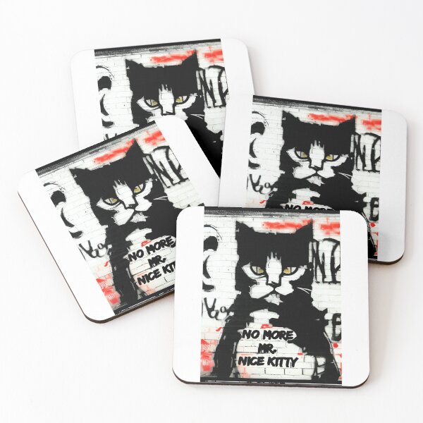 Item preview, No more Mr Nice Kitty cat humor graffiti  designed and sold by Coexist In Tee's .