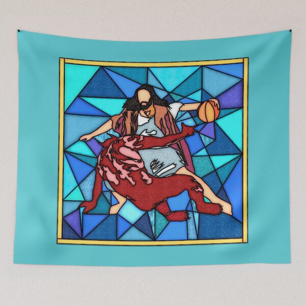 Item preview, The Holy Crossover Stained Glass designed and sold by RatTrapTees.