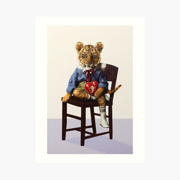 Tiny Tiger Valentine Art Print