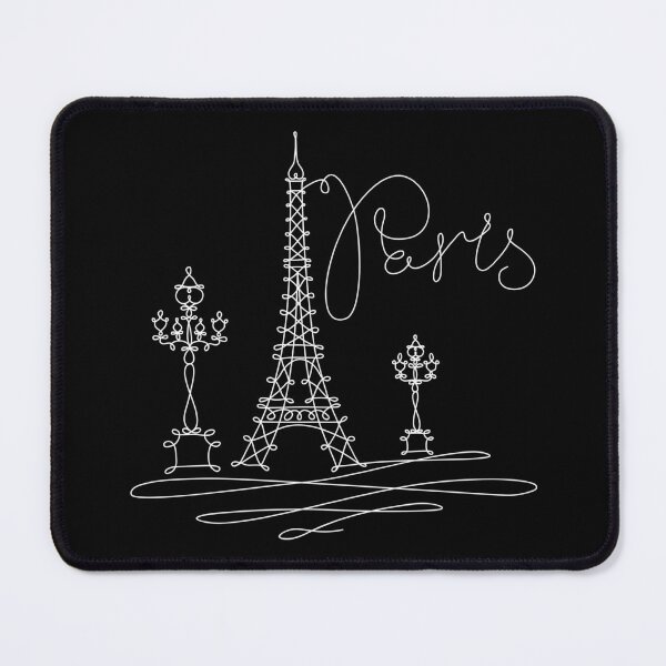 Item preview, Paris - White line drawing designed and sold by Violet Grant.