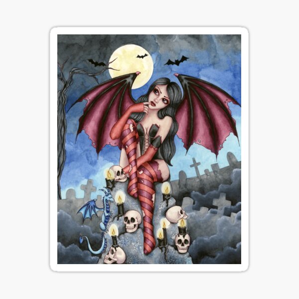 Angelique - Gothic Vampire Sticker