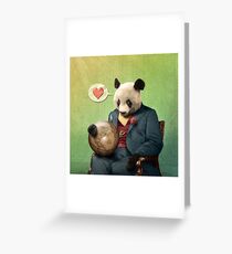 Wise Panda: Love Makes the World Go Around! Greeting Card