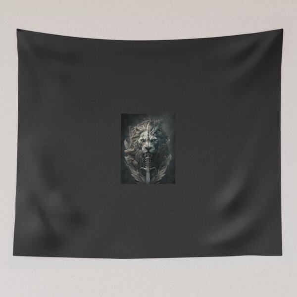 Item preview, Lion potrain with sword designed and sold by ARTeez⭐️⭐️⭐️⭐️⭐️.