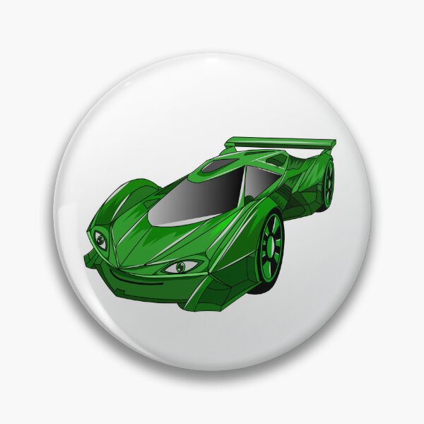 Item preview, Green sports car with airfoil illustration designed and sold by Misscartoon.