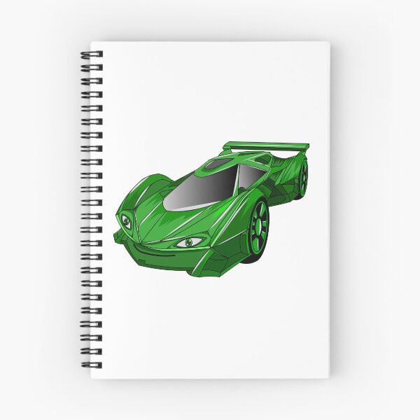 Item preview, Green sports car with airfoil illustration designed and sold by Misscartoon.