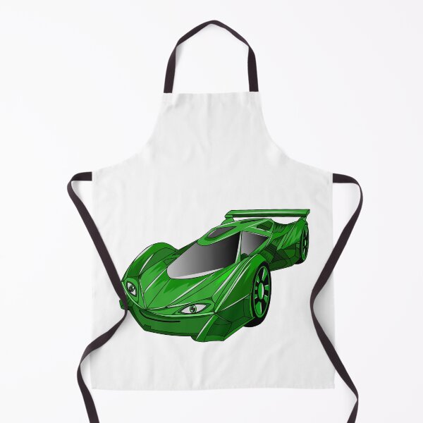 Item preview, Green sports car with airfoil illustration designed and sold by Misscartoon.