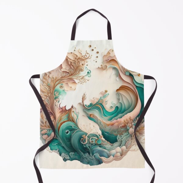 Item preview, Agate Stone Inspired Abstract, Teal and Rose Gold beauty designed and sold by Orianah.