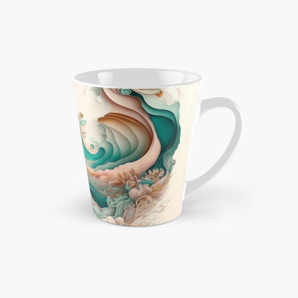 Item preview, Agate Stone Inspired Abstract, Teal and Rose Gold beauty designed and sold by Orianah.