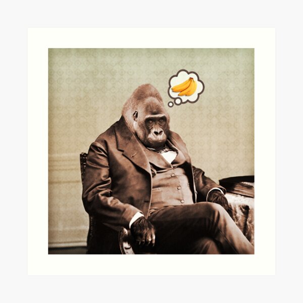 Gorilla My Dreams Art Print