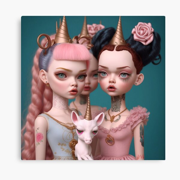 Girls Unicorn Party Canvas Print